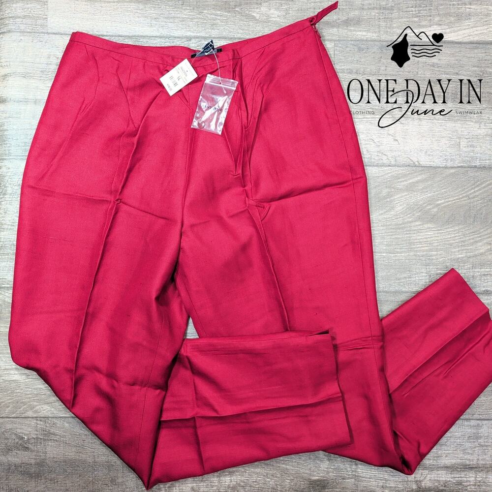 Ann Taylor Silk High Waist Side Zip Dress Pants Size 14